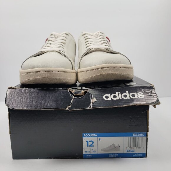 Adidas Roguera Men's White & Red Leather Casual Shoes US Size 12 - Picture 2 of 10